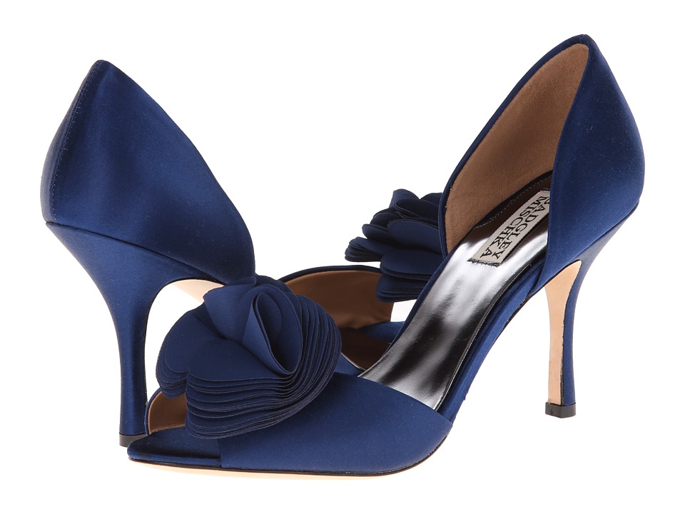 badgley mischka bridal shoes navy