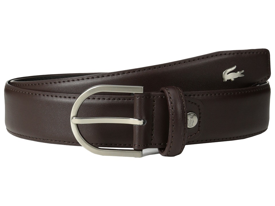 UPC 886619711083 product image for Lacoste - Premium Leather Metal Croc Belt (Cafe 1) Men's Belts | upcitemdb.com