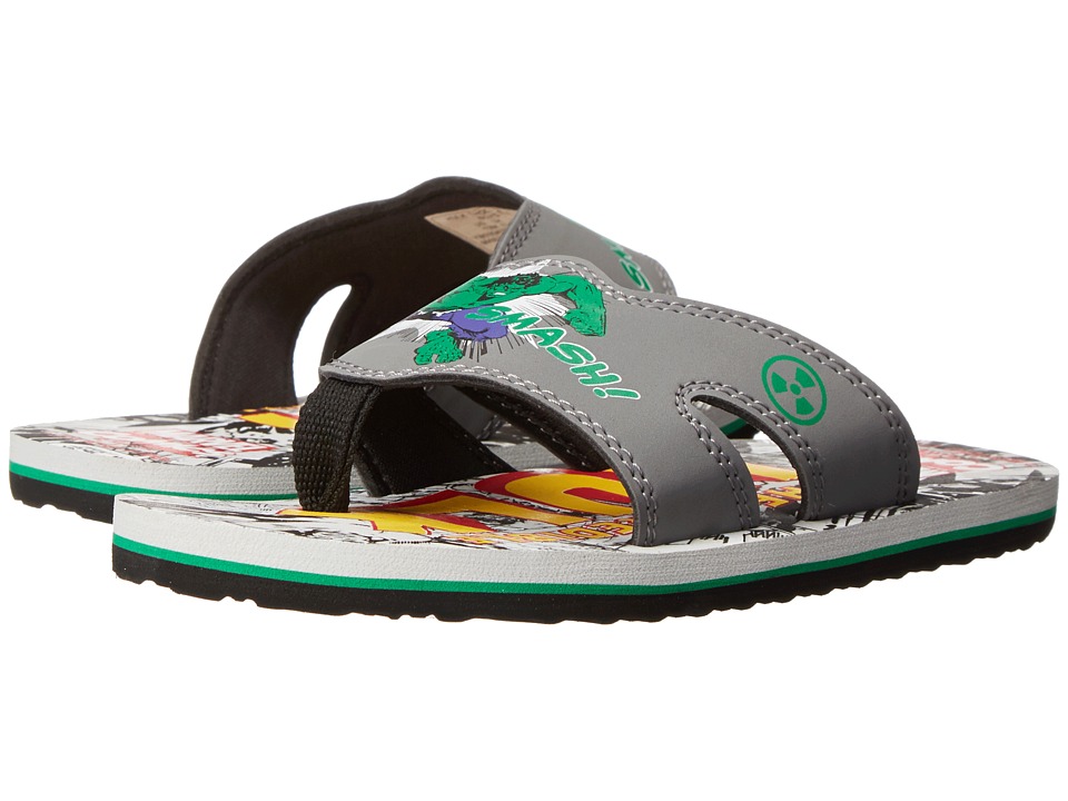 Stride Rite Hulk Thong EVA (Little Kid) (Grey/Green) Boys Shoes
