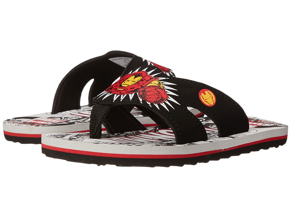 Stride Rite Iron Man Thong EVA (Toddler/Little Kid) (Black/Red) Boys Shoes