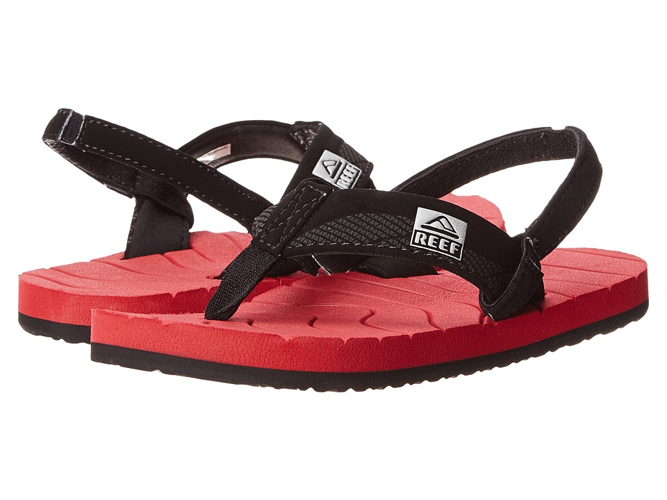 Reef Kids Grom Roundhouse (Infant/Toddler/Little Kid/Big Kid) (Red/Black) Boys Shoes