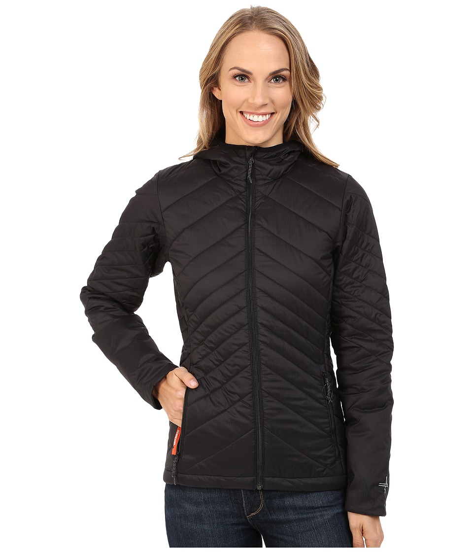 Icebreaker Stratus Long Sleeve Zip Hood (Black/Monsoon/Black) Women