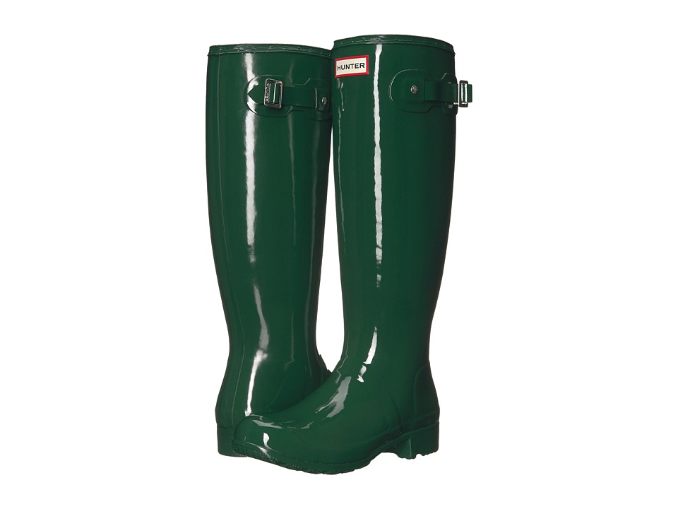 Hunter Original Tour Gloss Packable Rain Boot (Hunter Green) Women
