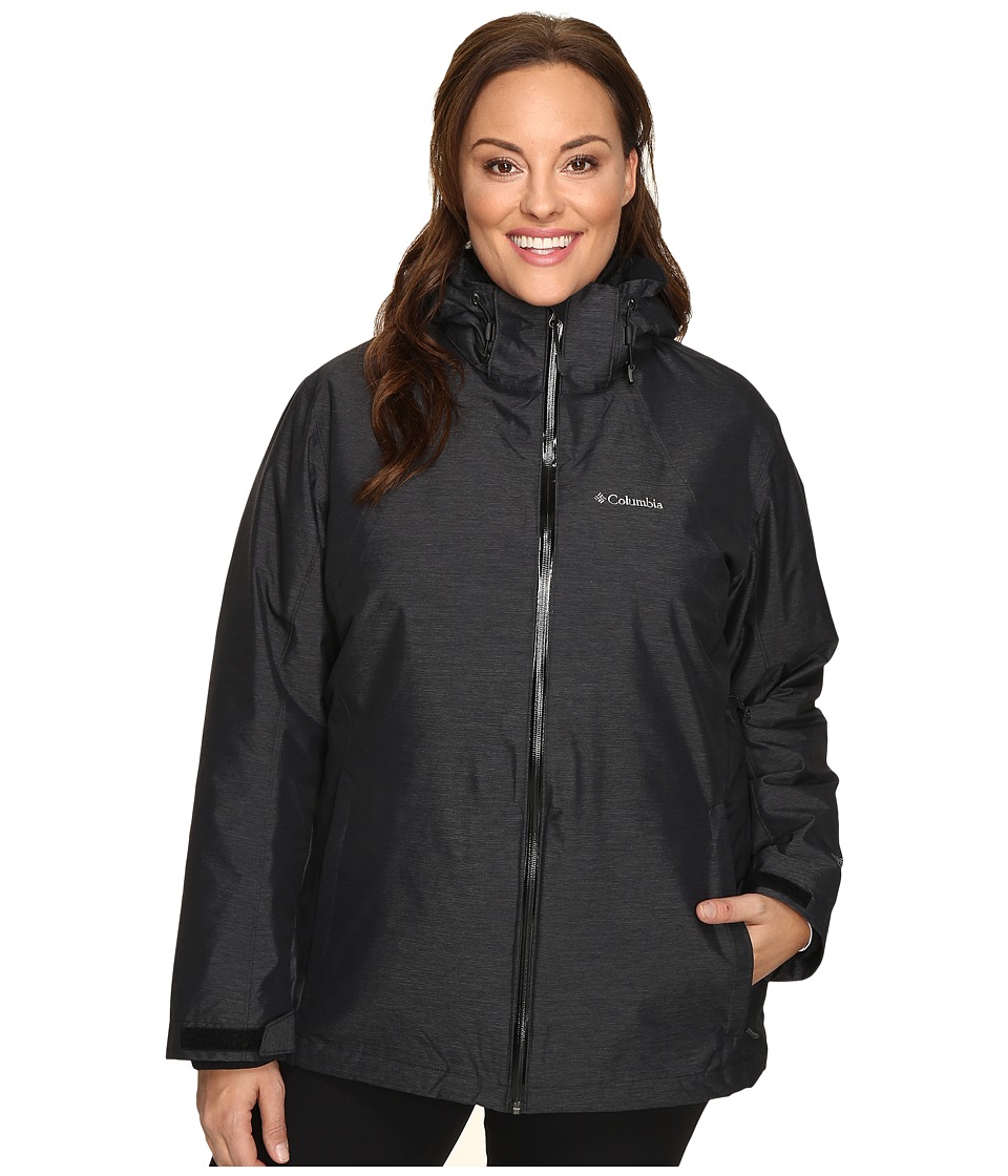 Columbia Plus Size Whirlibirdtm Interchange Jacket (Black Cross-Dye) Women