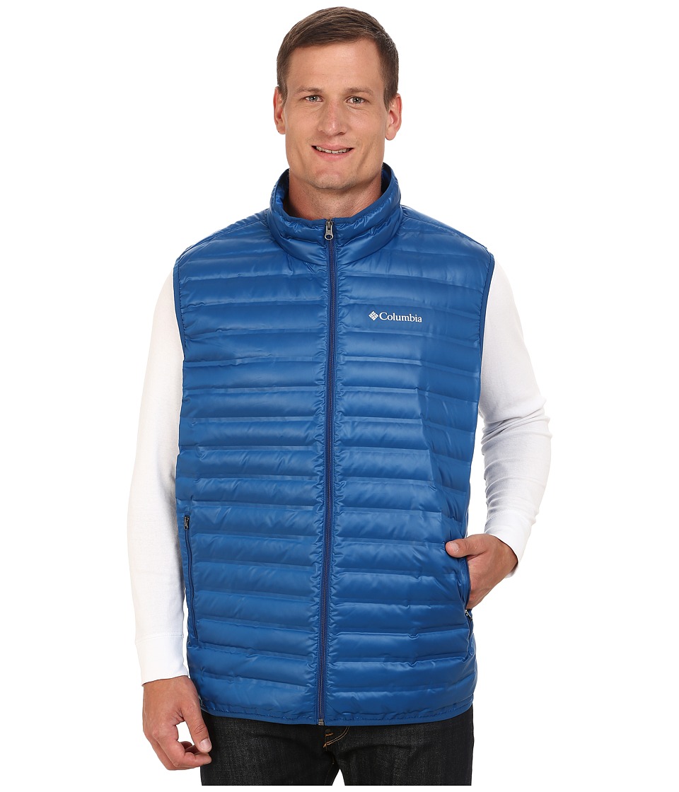 blue shirt with vest