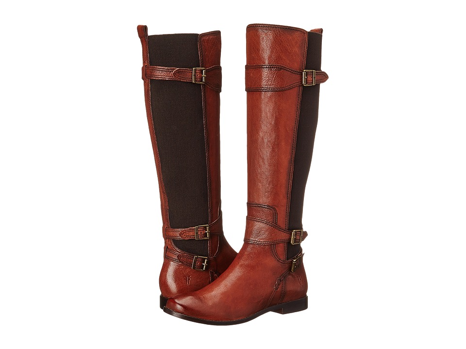 Frye Anna Gore Tall (Whiskey Buffalo Leather) Cowboy Boots