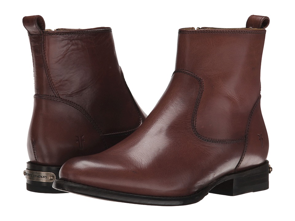 Frye Danielle Short (Dark Smooth Polished Veg) Cowboy Boots
