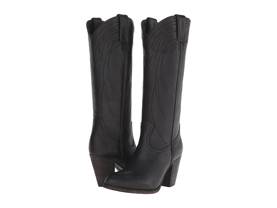 Frye Ilana Pull On (Black Washed Oiled Vintage) Cowboy Boots