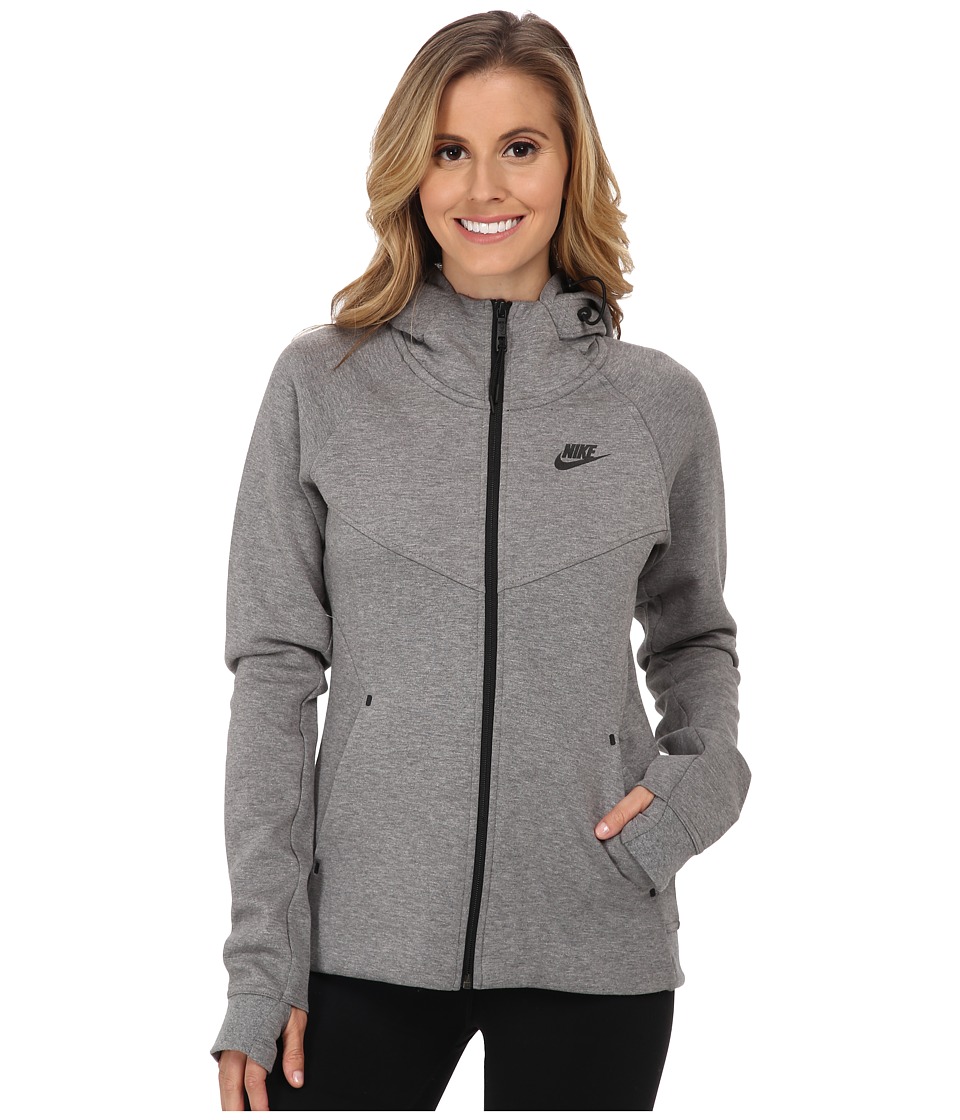 nike zip up hoodie black womens