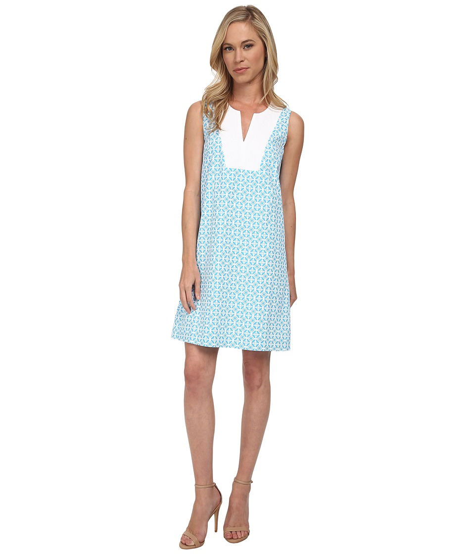 Pendleton Petite Vista Dress (Carolina Blue Geo Print) Women