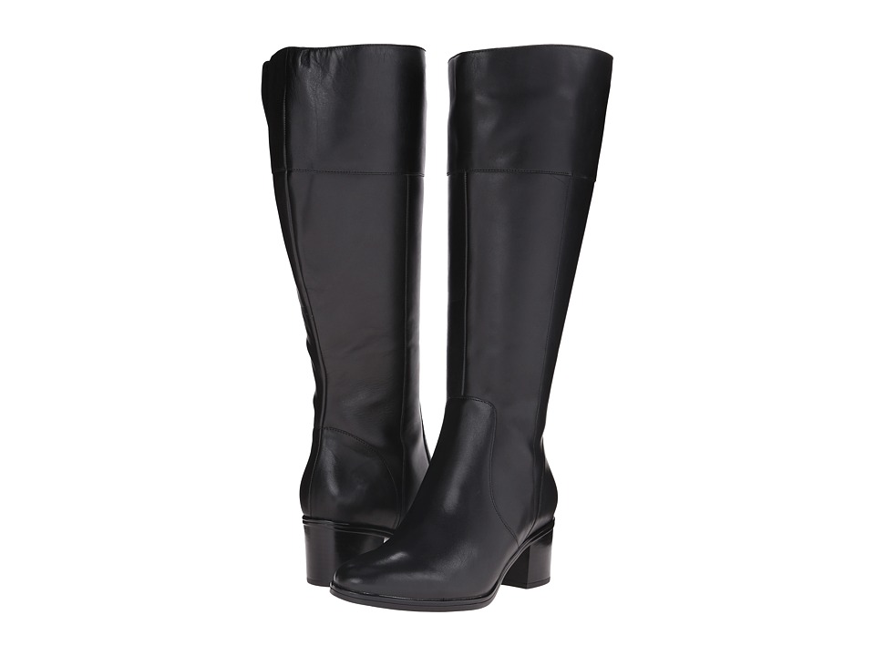 Naturalizer Harbor Wide Calf (Black Leather) Women