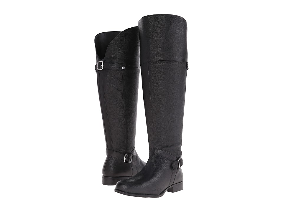 Naturalizer July Wide Calf (Black Leather) Women