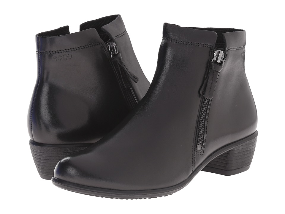 ECCO Touch 35 Zip Bootie (Black) Women