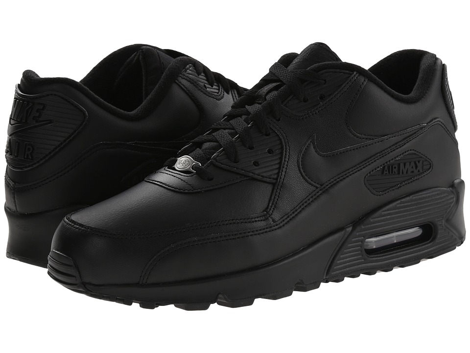nike air max 90 black leather mens