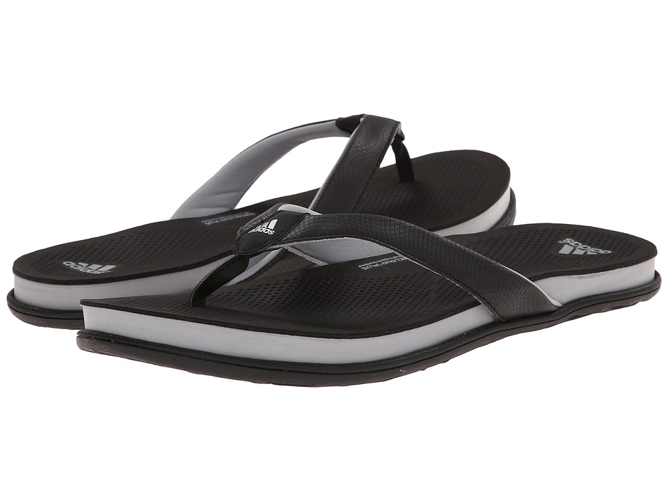 UPC 888593107272 product image for adidas - Cloudfoam Ultra Thong (Black/Grey/Silver Metallic) Women's Sandals | upcitemdb.com