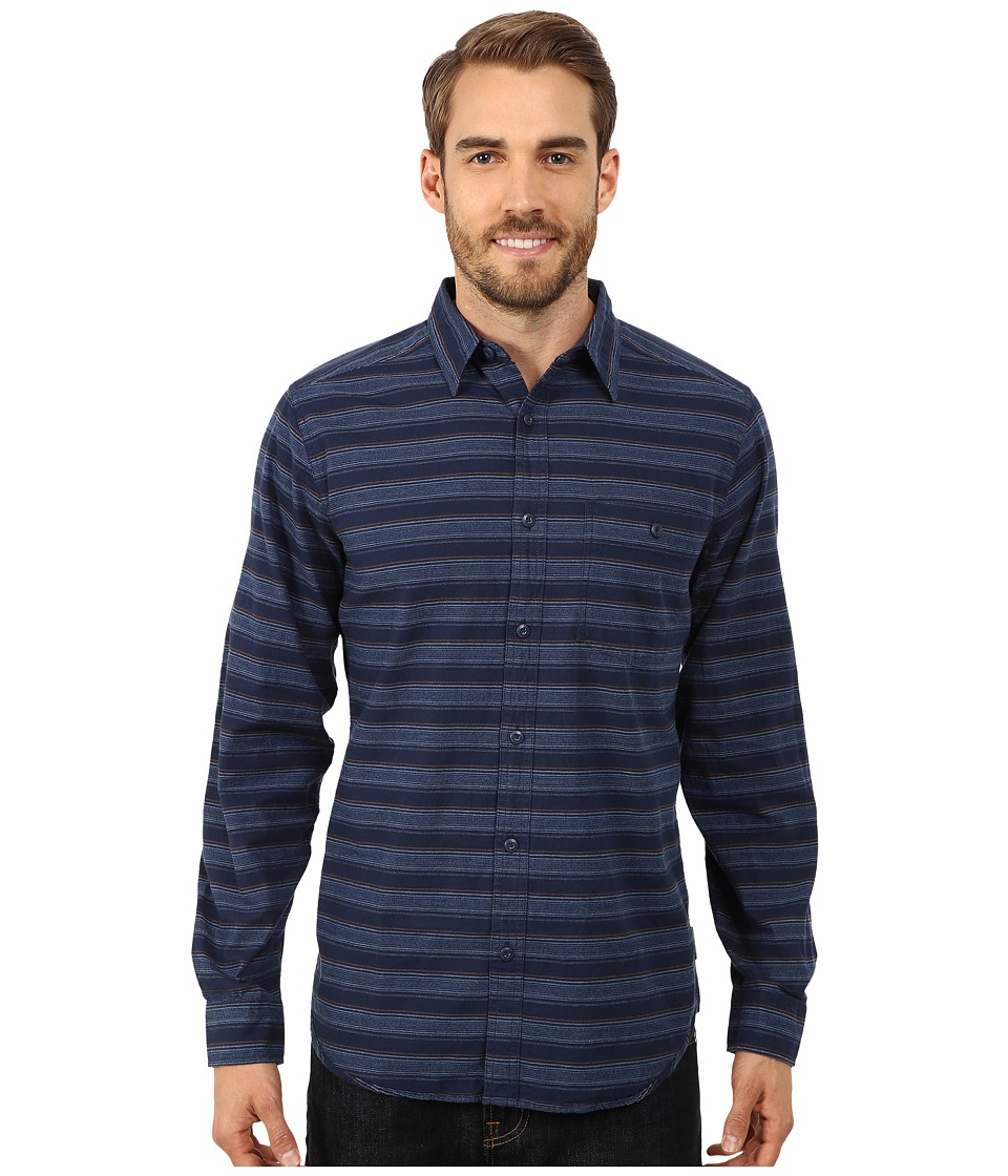 Royal Robbins Sierra Stripe Long Sleeve Shirt (Deep Blue) Men