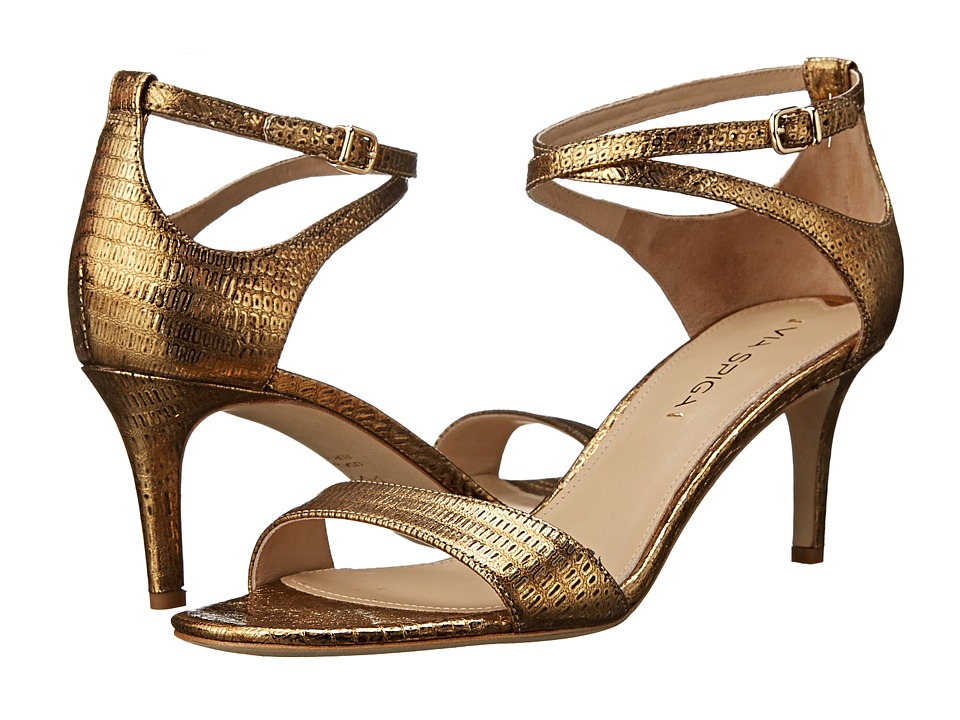 Via Spiga Leesa (Gold Metallic Lizard Print) Women