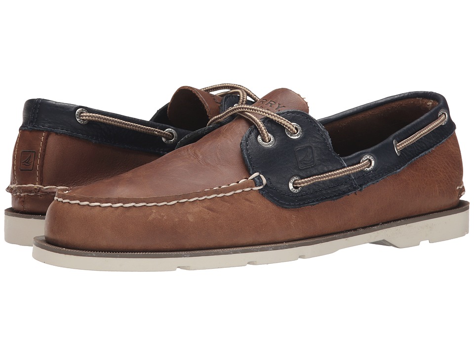 UPC 044212422267 - Sperry Top-Sider - Leeward 2-Eye (Tan/Navy) Men's ...