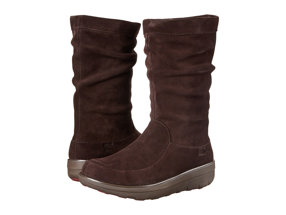 FitFlop Loafftm Slouchy Knee Boot (Dark Brown) Women