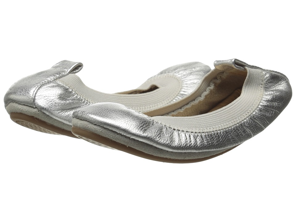 Yosi Samra Kids Sammie Super Soft Ballet Flat (Toddler) (Silver Metallic Leather) Girls Shoes