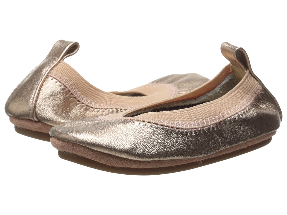 Yosi Samra Kids Sammie Super Soft Ballet Flat (Toddler) (Rosegold Metallic Leather) Girls Shoes