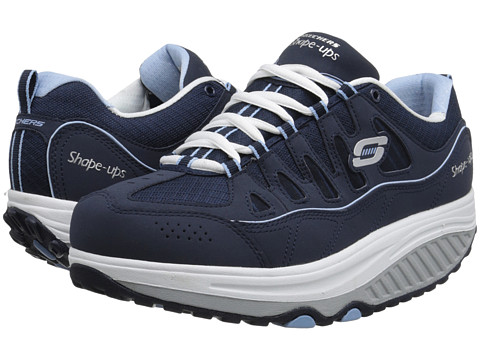 skechers shape ups mens blue