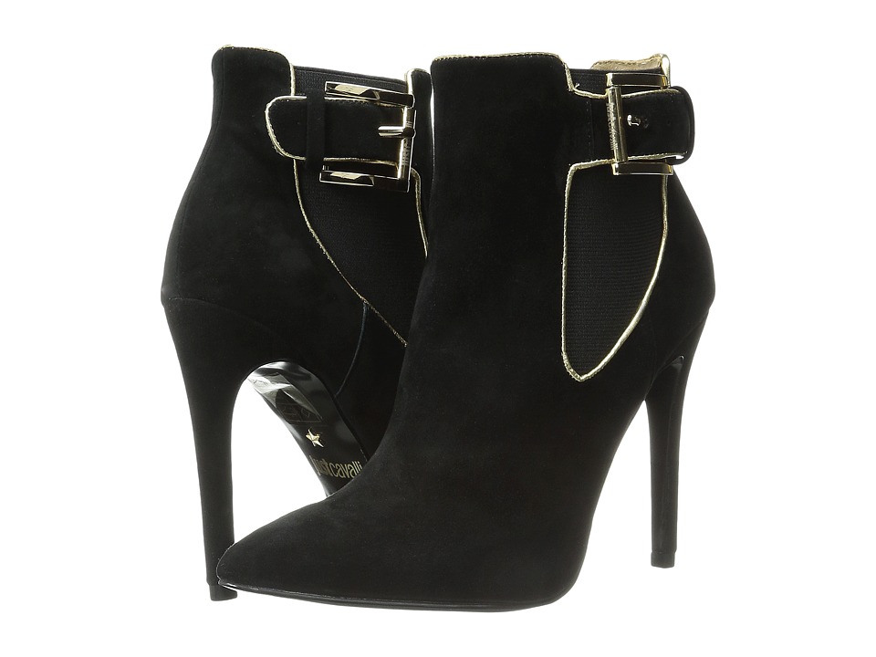 Just Cavalli High Heel Ankle Boot w/ Piping (Black) Women