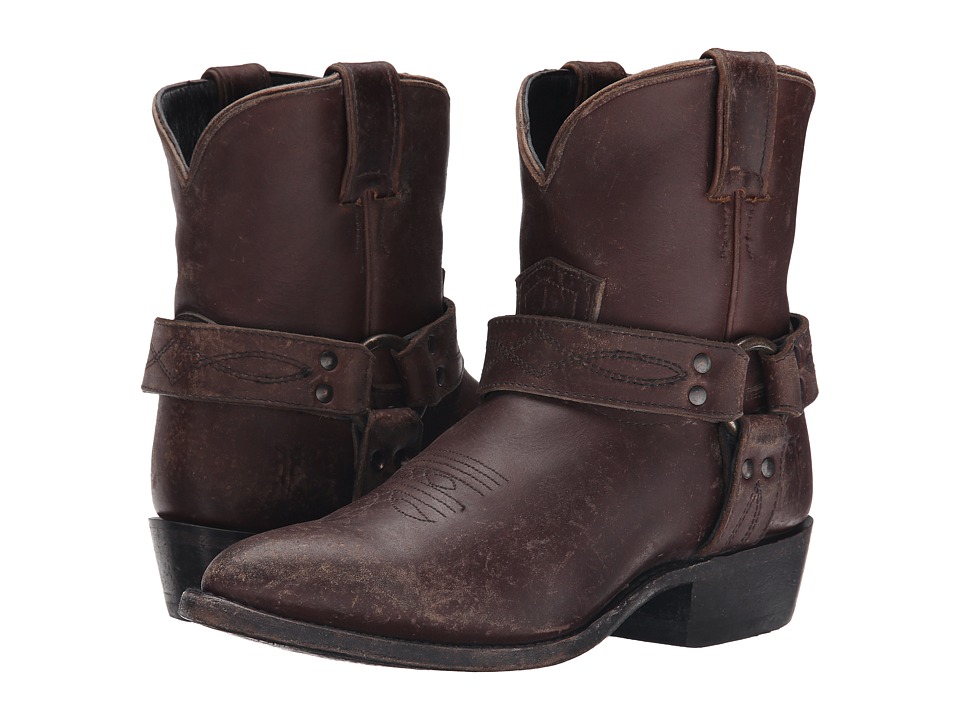 Frye Billy Harness Short (Espresso Smooth Stone Wash) Cowboy Boots