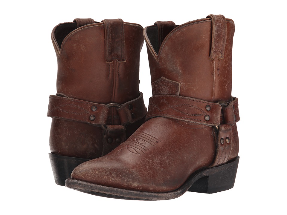 Frye Billy Harness Short (Whiskey Smooth Stone Wash) Cowboy Boots