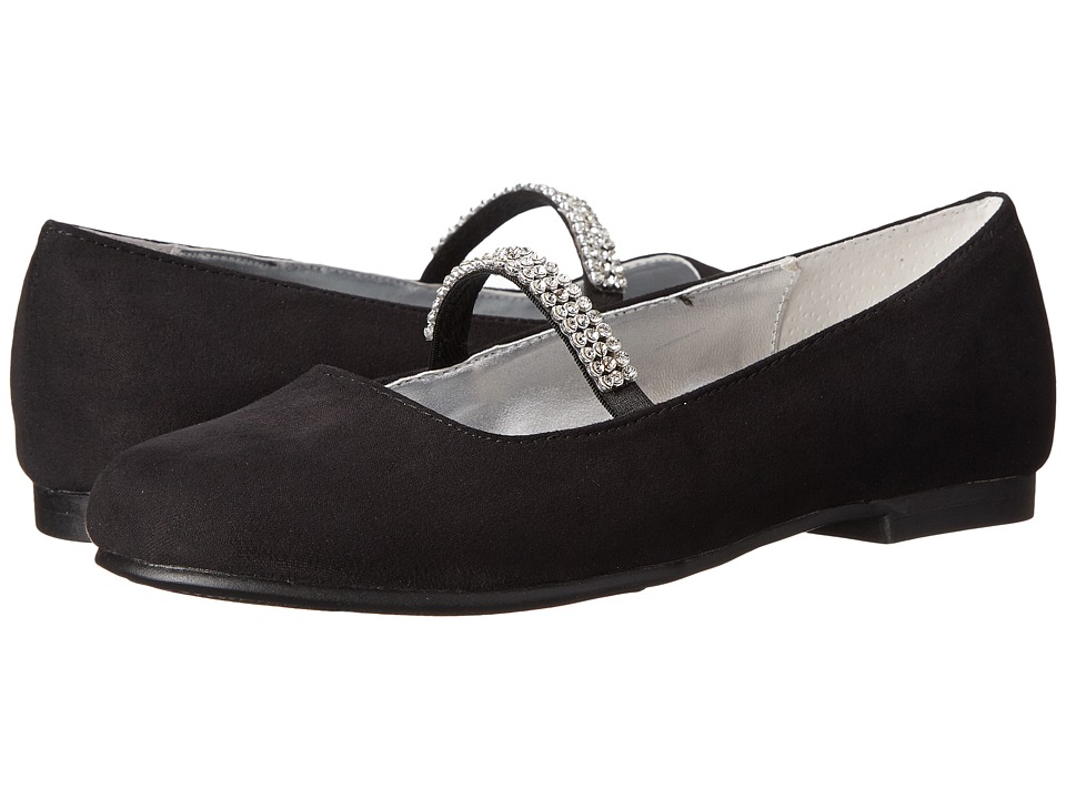 Nina Kids Jodie (Little Kid/Big Kid) (Black Micro Suede) Girls Shoes