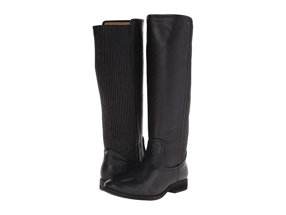 Frye Melissa Scrunch (Black Antique Pull Up) Women