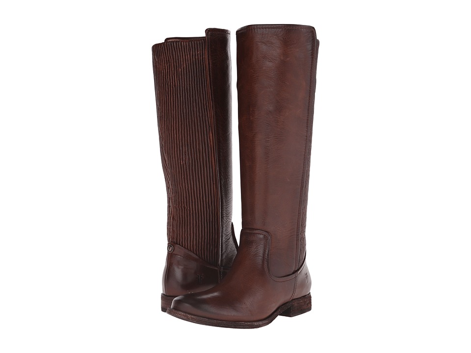 Frye Melissa Scrunch (Dark Brown Antique Pull Up) Women