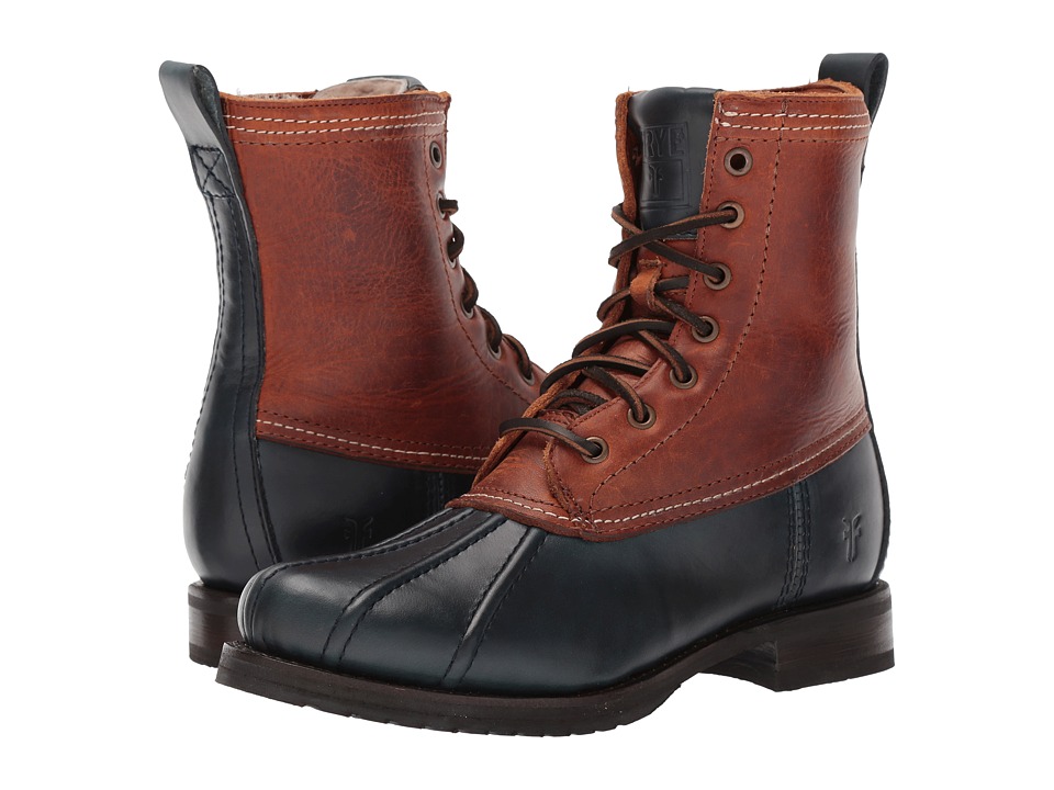 Frye Veronica Duck Boot (Navy Multi Smooth Pull Up/Oiled Vintage) Women