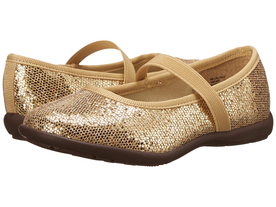 Jumping Jacks Kids Necklace Balleto (Toddler/Little Kid/Big Kid) (Soft Gold Glitter) Girls Shoes