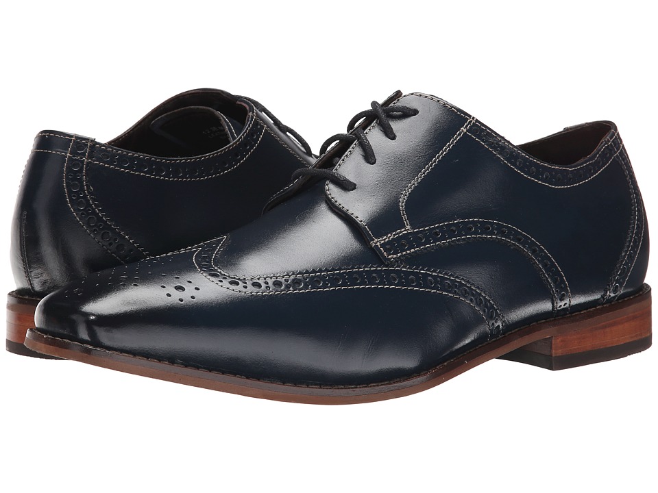 florsheim solar navy wingtip shoes