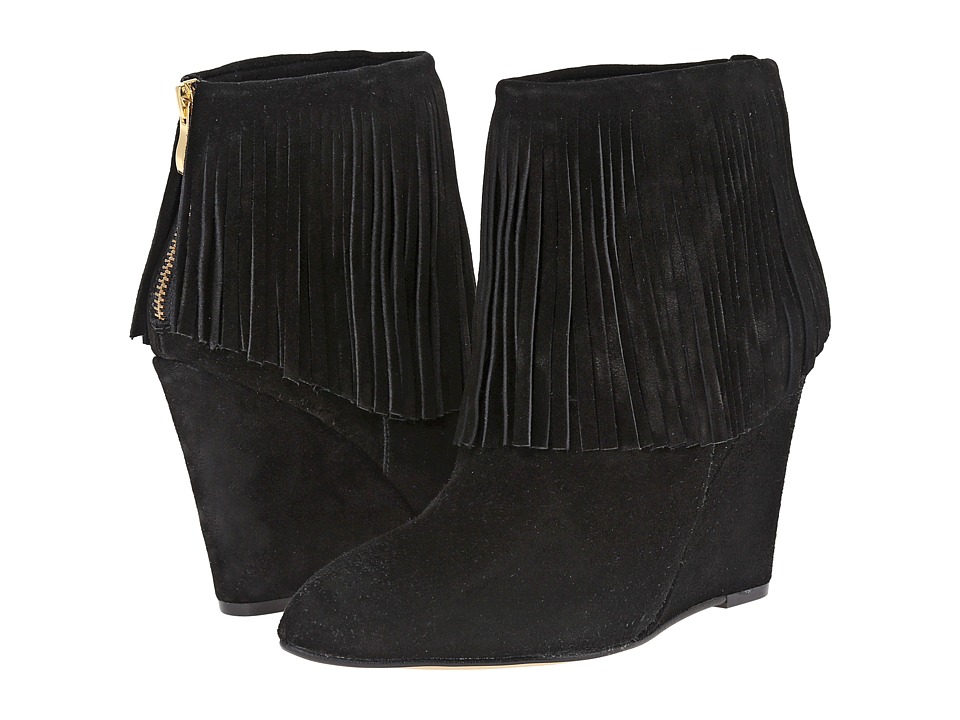 Chinese Laundry Arctic Fringe Wedge Bootie (Black) Women