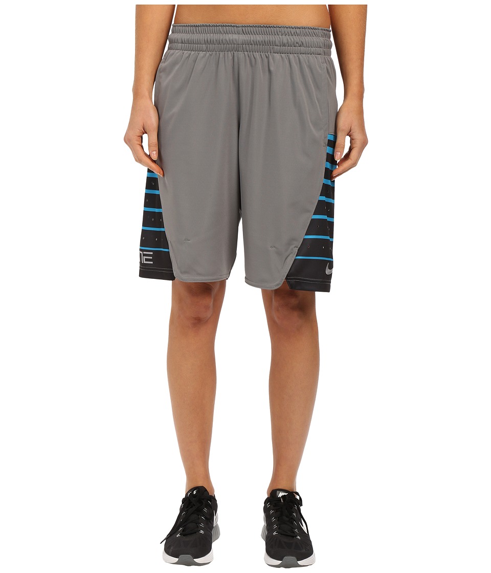 Nike Elite Shorts (Tumbled Grey/Metallic Silver) Women