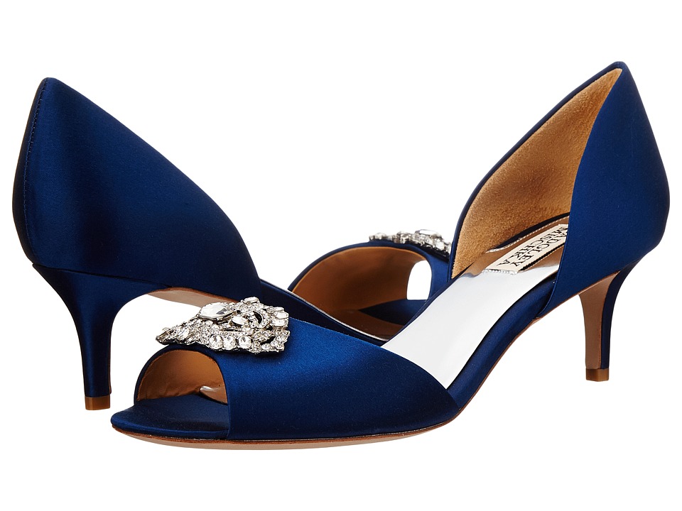 Badgley Mischka Petrina (Navy Satin) High Heels