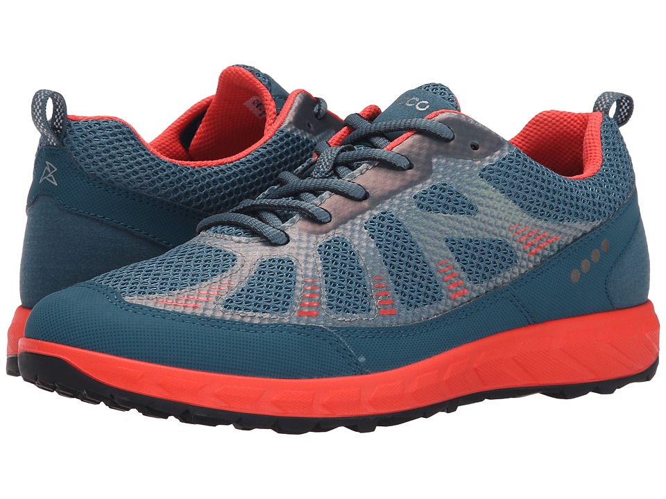 ECCO Sport Terratrail Petrol Petrol Coral Blush Womens Shoes ECCO Sport Terratrail Petrol Petrol Coral Blush Womens Shoes