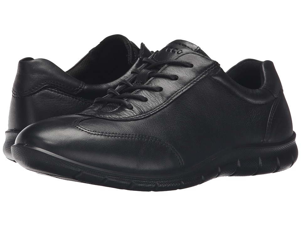 ecco black lace up womens shoes