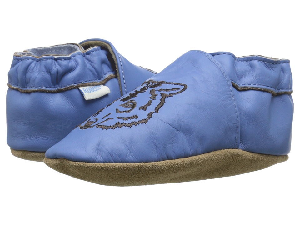 Robeez Wandering Wolf Soft Sole (Infant/Toddler) (Ocean Blue) Boys Shoes