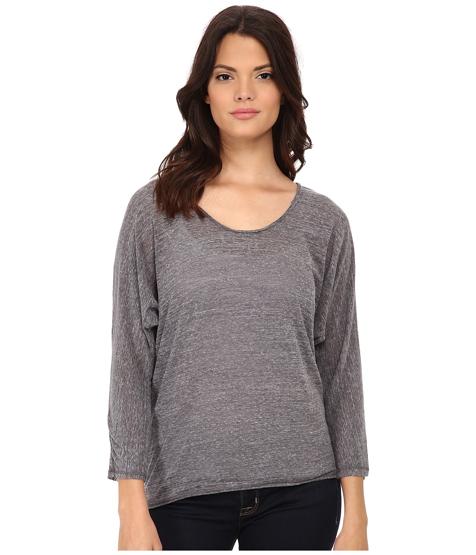 Michael Stars Chelsea Triblend Elbow Sleeve Scoop Neck (Heather Grey) Women