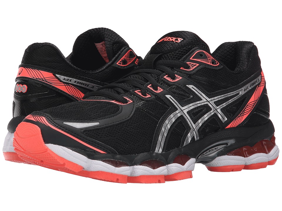 black and coral asics