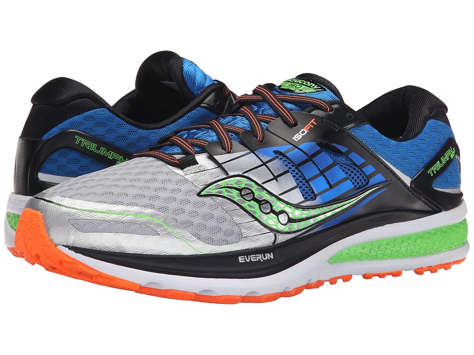 saucony triumph iso 2 mens shoes bluesilverslime