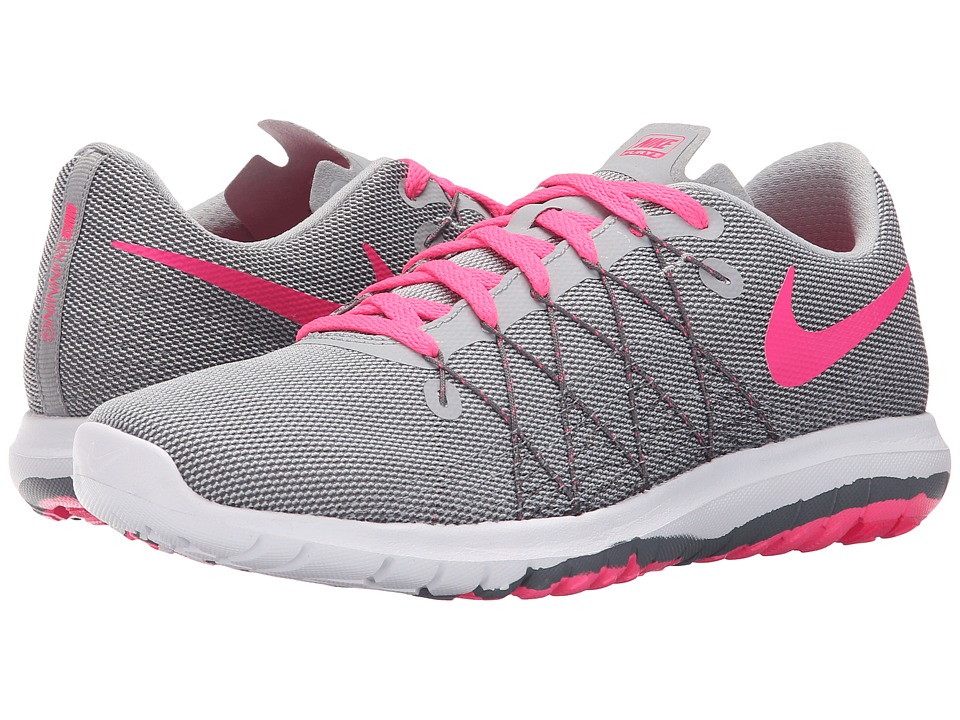 Nike Kids Flex Fury 2 Wolf Grey/Dark Grey/White/Hyper Pink Girls Nike Kids Flex Fury 2 Wolf Grey/Dark Grey/White/Hyper Pink Girls