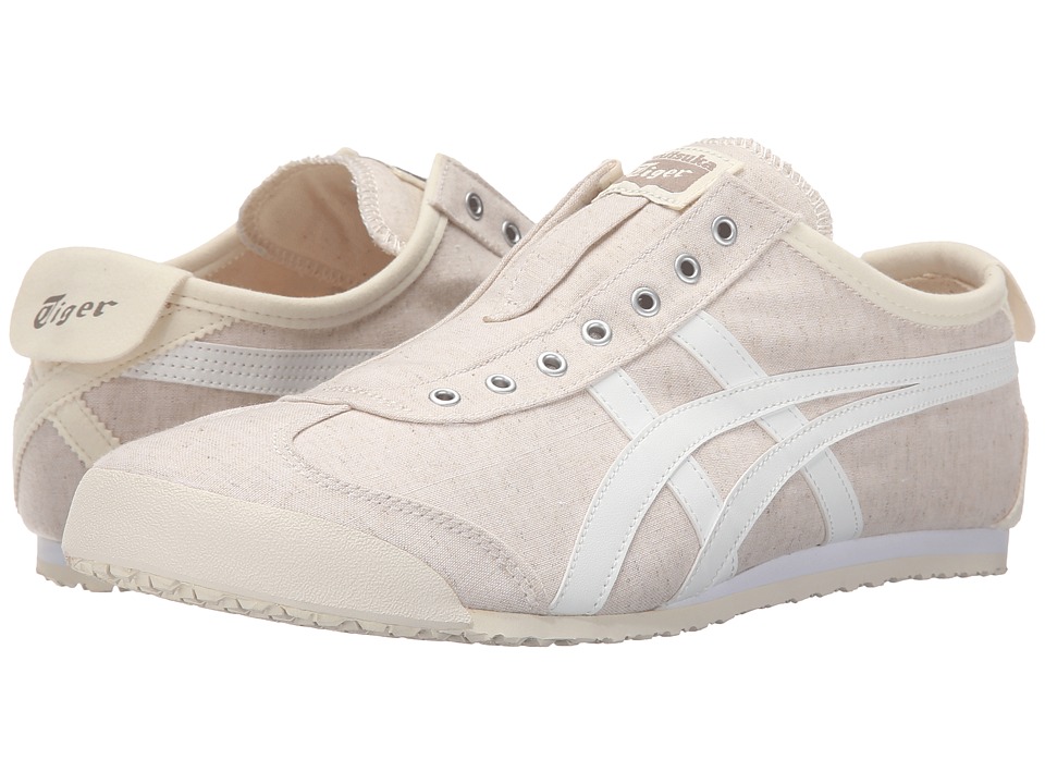 onitsuka white slip on
