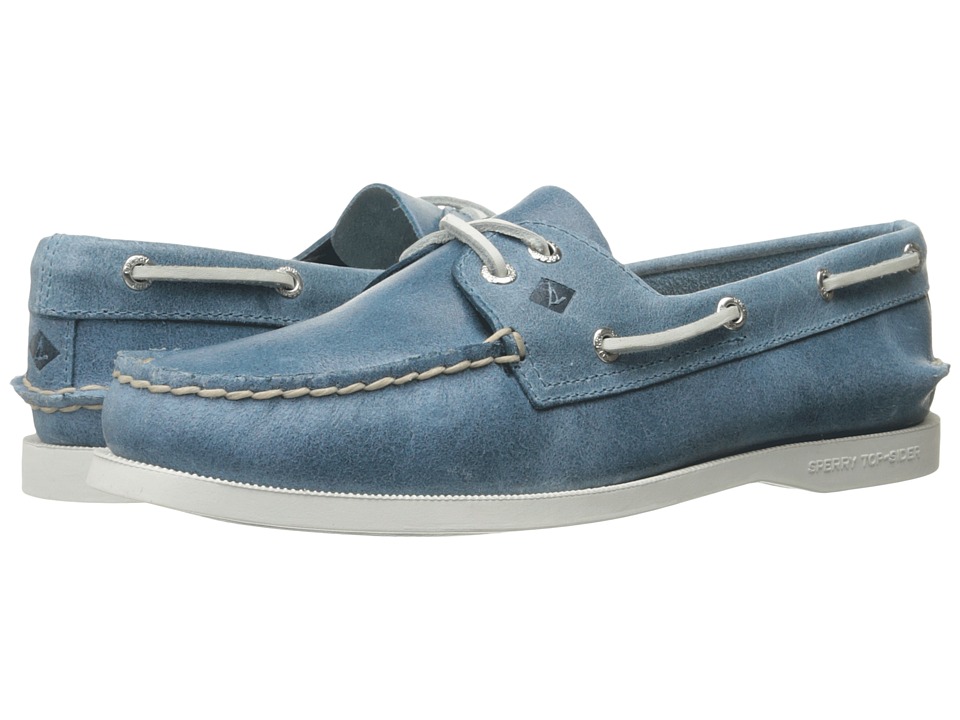 light blue sperrys women's