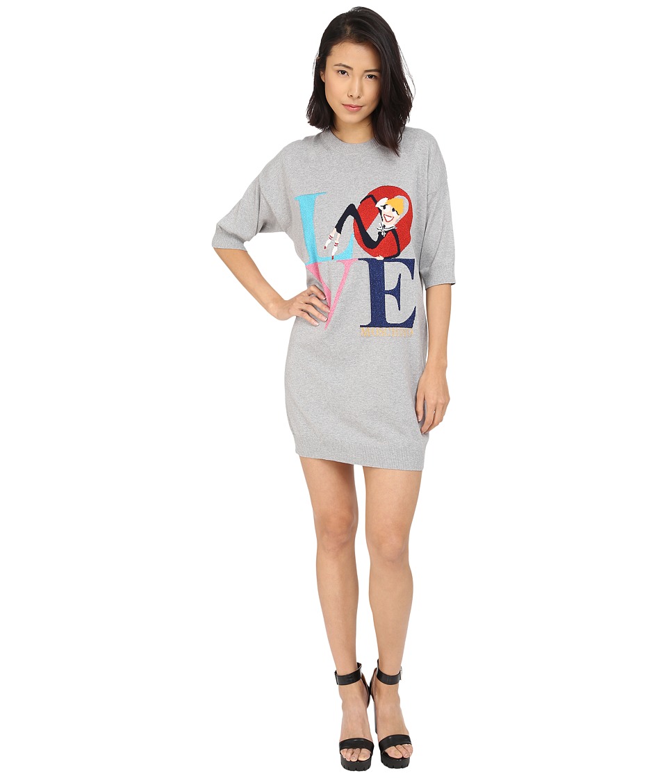 LOVE Moschino Love Graphic 1-2 Sleeve Sweater Dress LOVE Moschino Love Graphic 1-2 Sleeve Sweater Dress