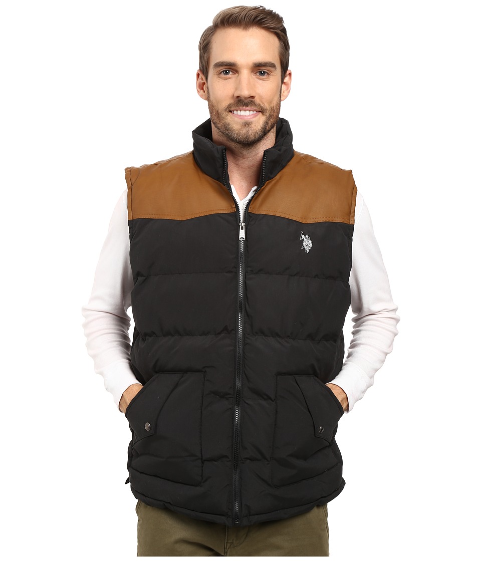U.S. POLO ASSN. Western Yoke Puffer Vest (Black) Men's Vest