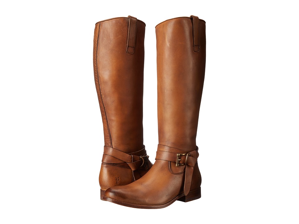 Frye Melissa Knotted Tall (Tan Polished Stonewash) Cowboy Boots